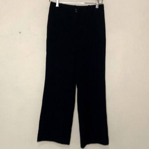 LOFT Pants Laura Black Straight Leg Cuffed Lined Timeless Staple Size 0 Petite